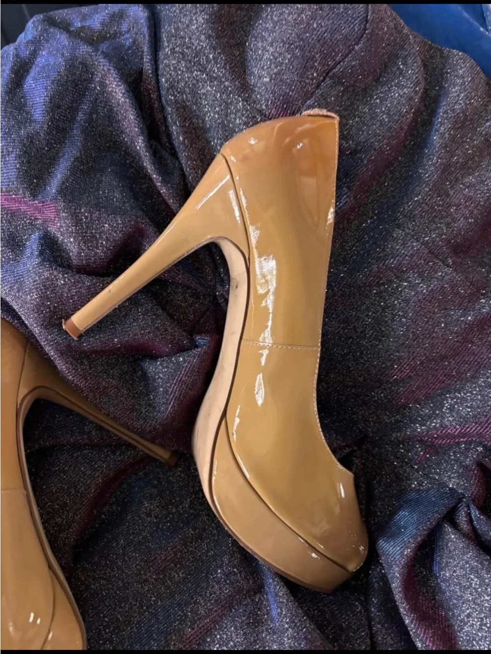 Michael by Michael Kors patented stiletto tan heels in a size 8